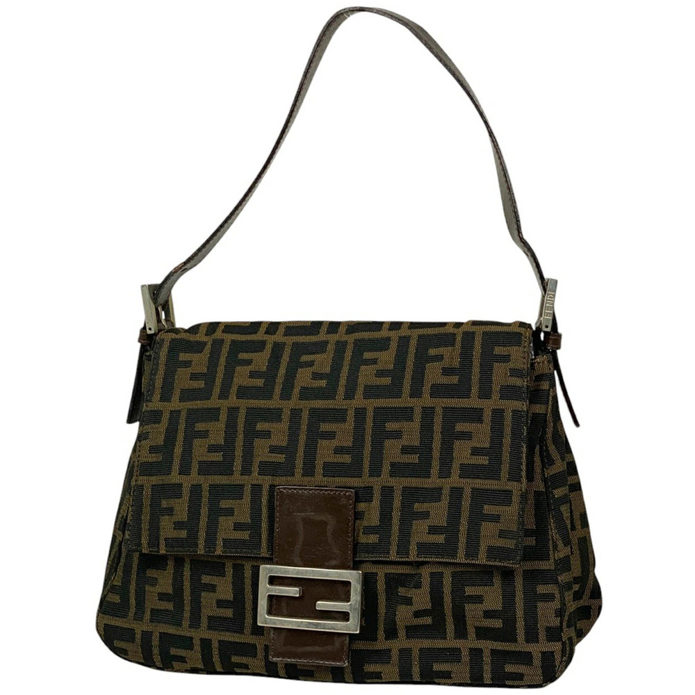 Fendi Zucca shoulder bag Mamma Bucket One Shoulder Hobo handbag canvas brown